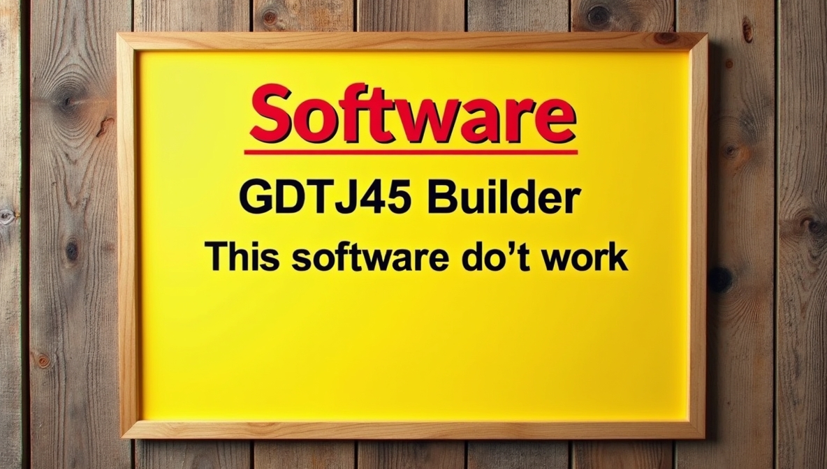 software gdtj45 builder does not work